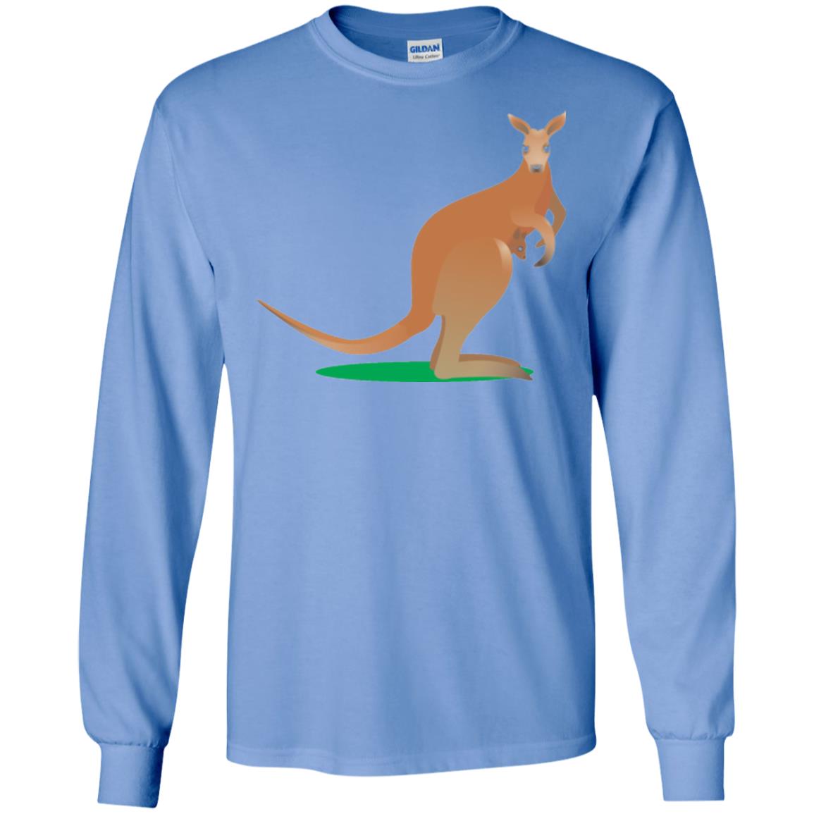Mom Baby Kangaroo In Pouch Joey T-shirt Carolina Blue