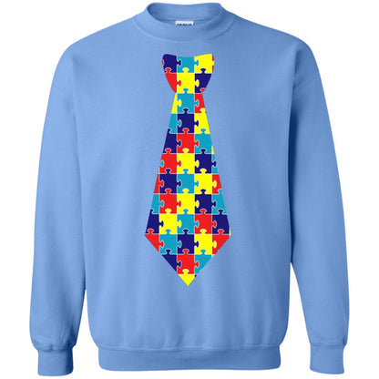 Autism Awareness T-shirt Puzzle Neck Tie 2018 Carolina Blue