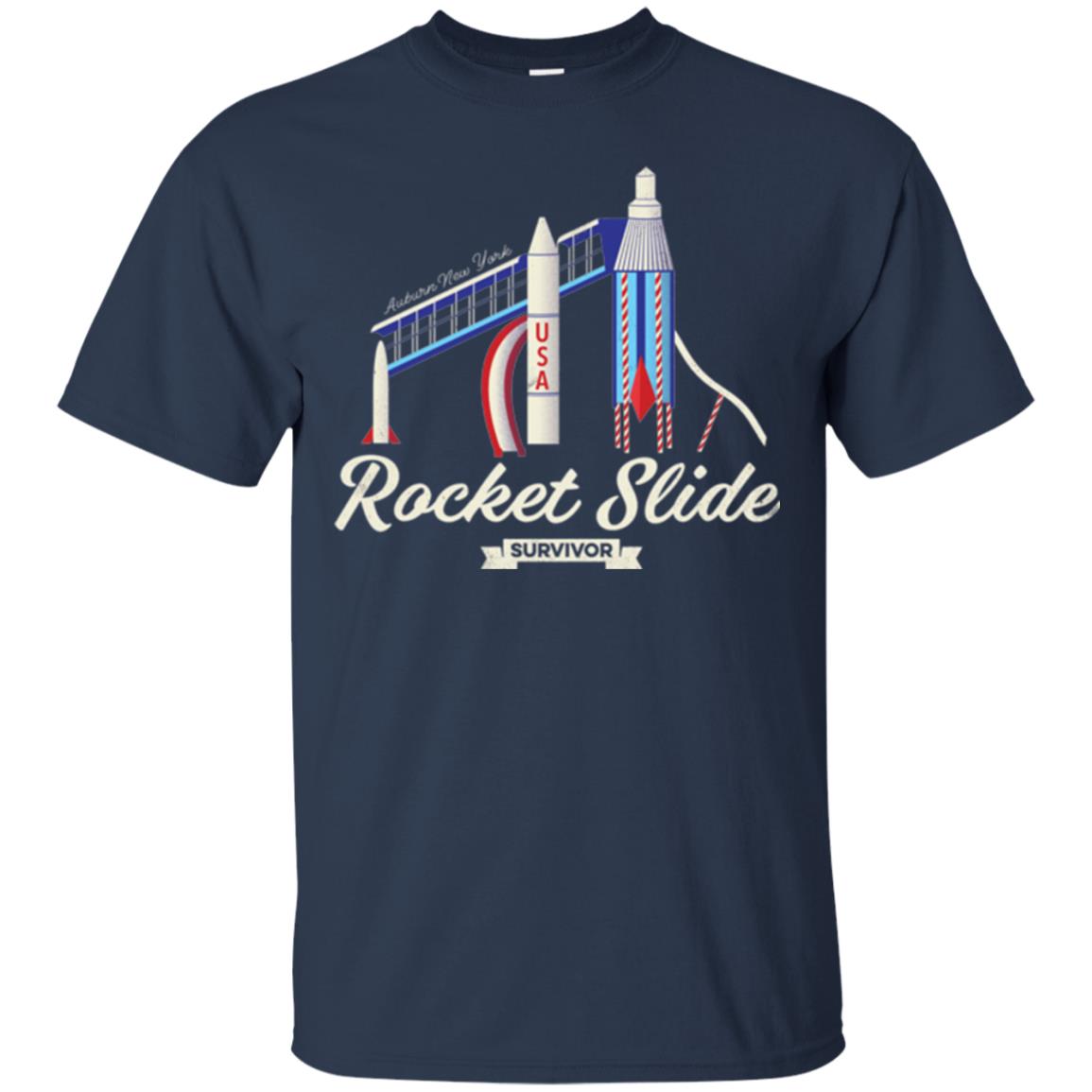 I Survived The Rocket Slide T-shirt Navy