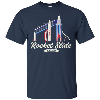 I Survived The Rocket Slide T-shirt Navy