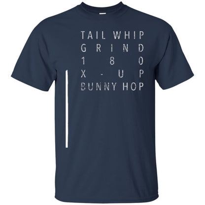Scooter Tricks T-shirt Tail Whip Grind 180 X-up Bunny Hop Navy