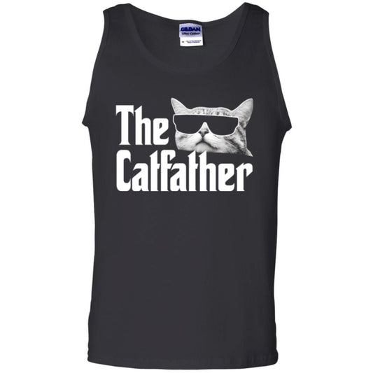 Funny Gift Shirt For Cat Daddy The Catfather T-shirt Black
