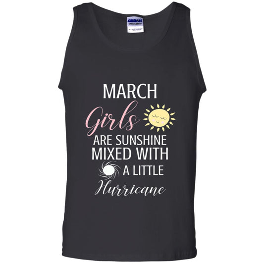 March Girls Are Sunshine Mixed With A Little Hurricane T-shirt Black
