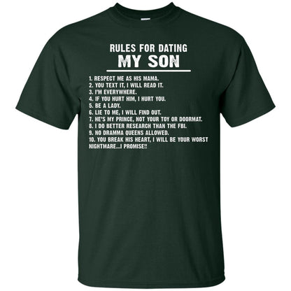 Rules For Dating My Son Daddy Shirt Forest