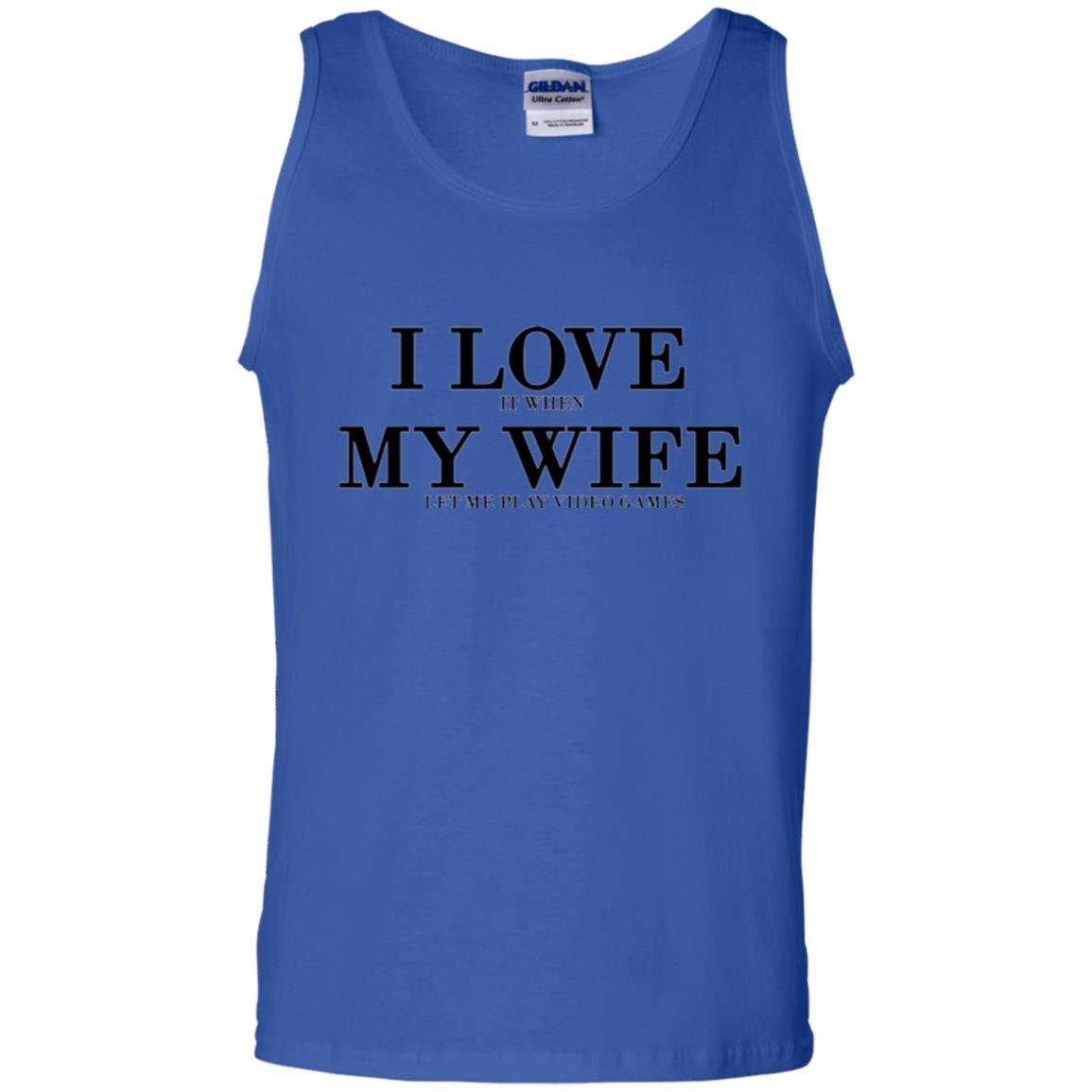 Husband T-shirt I Love It When My Wife Let Me Play Video Games Royal