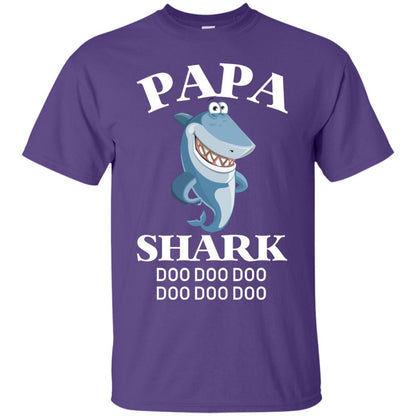 Papa Shark Family Shark Shirt Purple