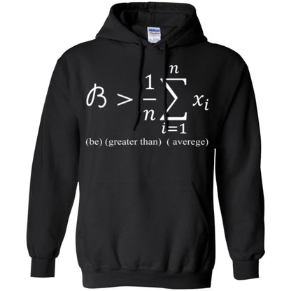 Math Lovers T-shirt Be Greater Than Average Black