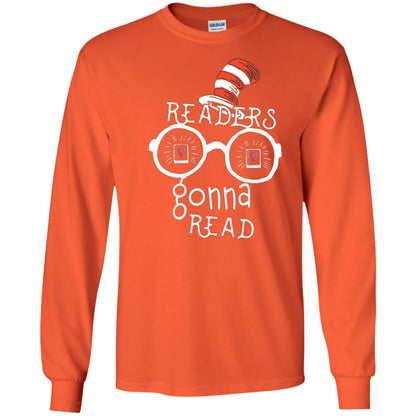 Readers Gonna Read Bookworm T-shirt Orange