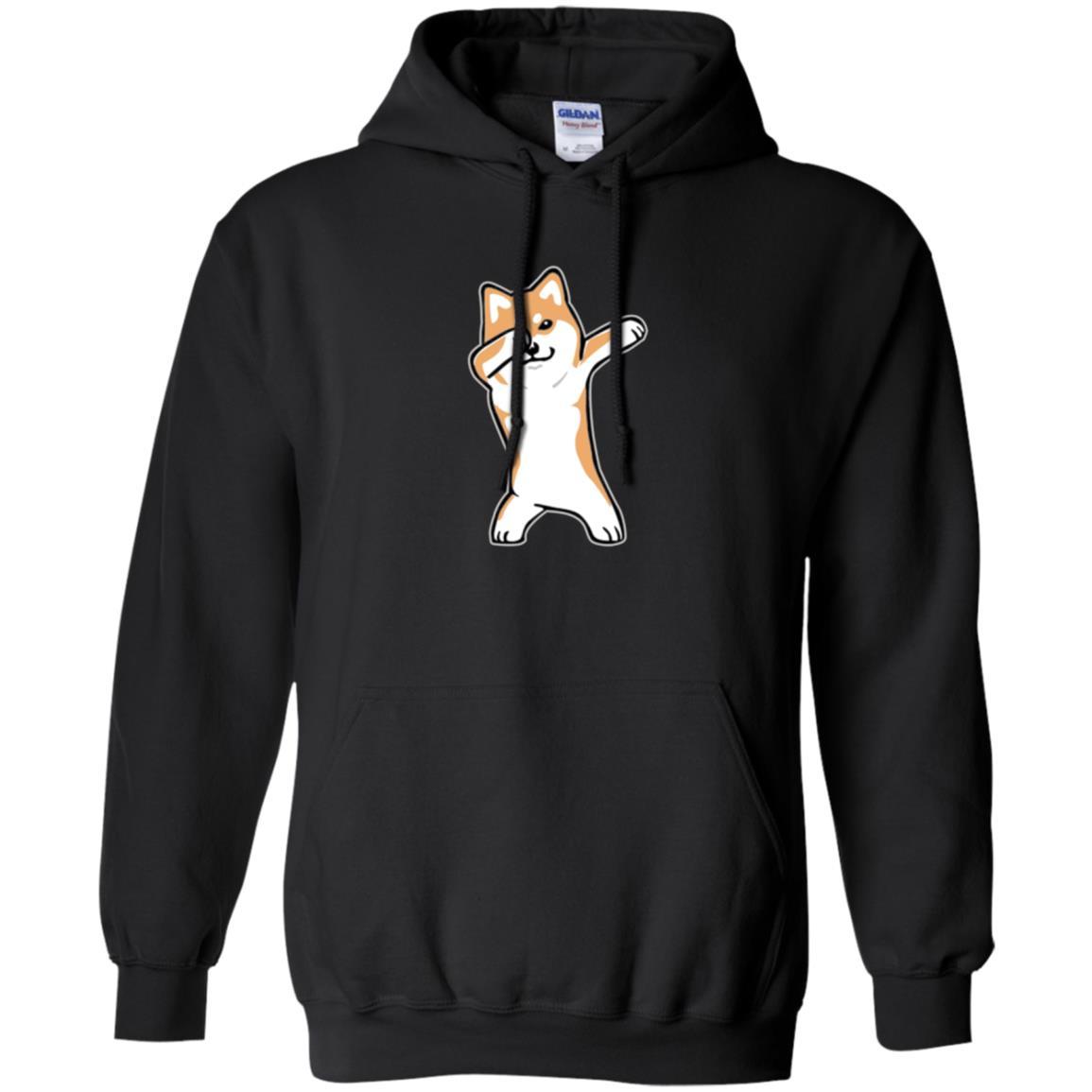 Dog Lover T-shirt Dabbing Shiba Inu Doge Black