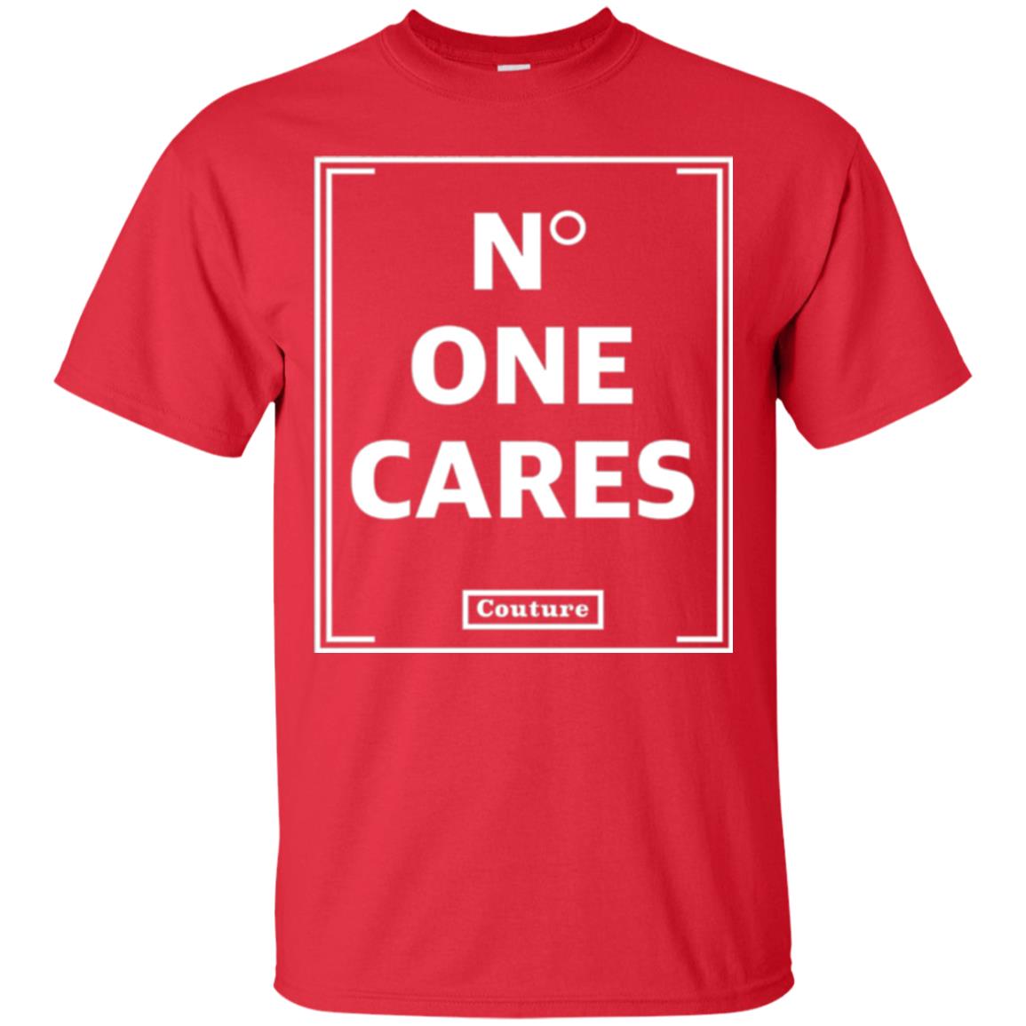 No One Cares Tops Cute Casual T-shirt Red