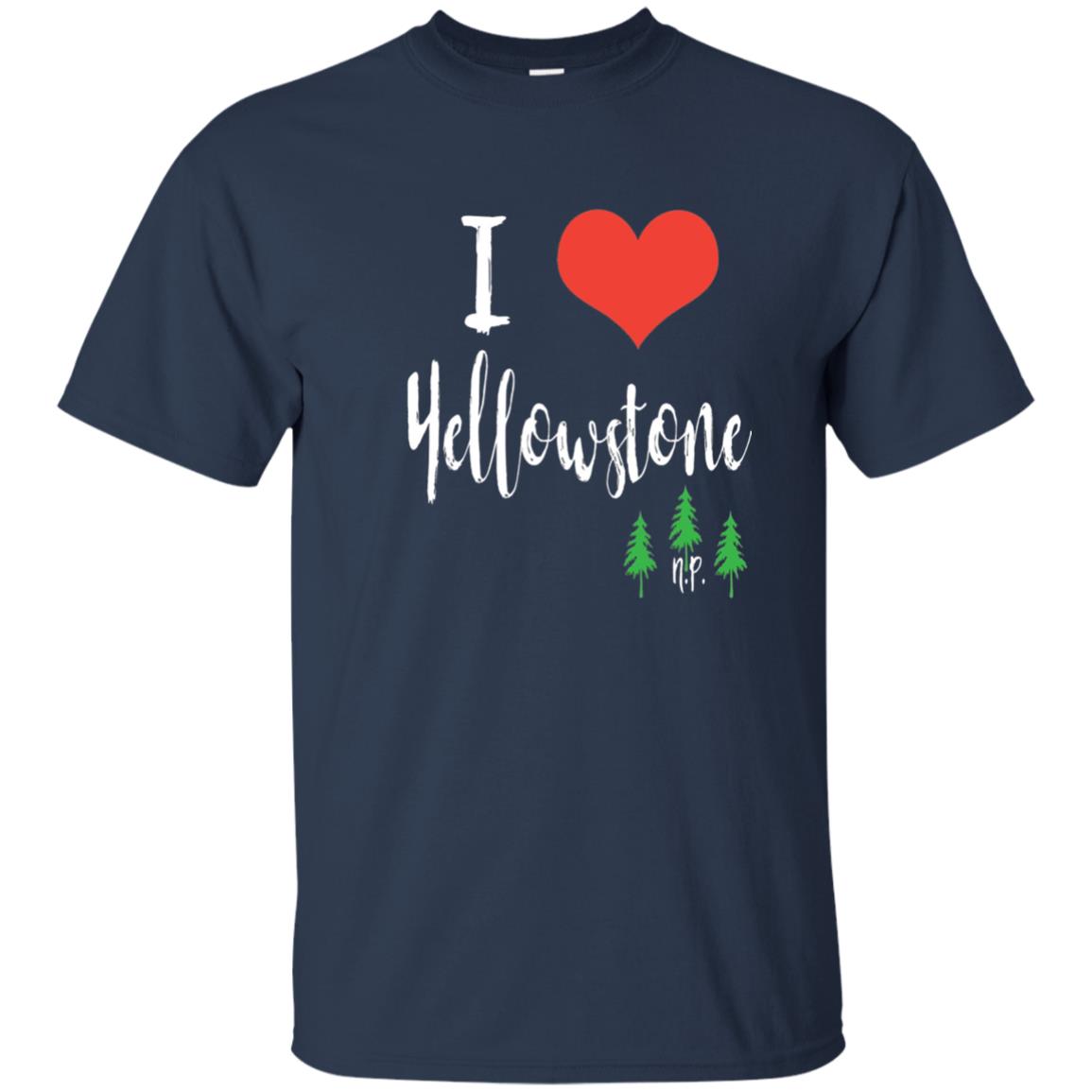 I Love Yellowstone National Park T-shirt Navy