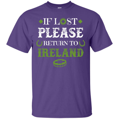 If Lost Please Return To Ireland St Patrick_s Day Shirt Purple
