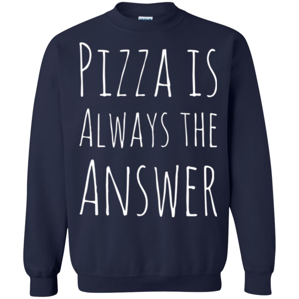 Pizza Lovers T-shirt Always The Answer Navy