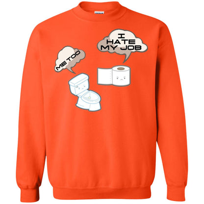 Funny Toilet And Toilet Paper I Hate My Job T-shirt Orange