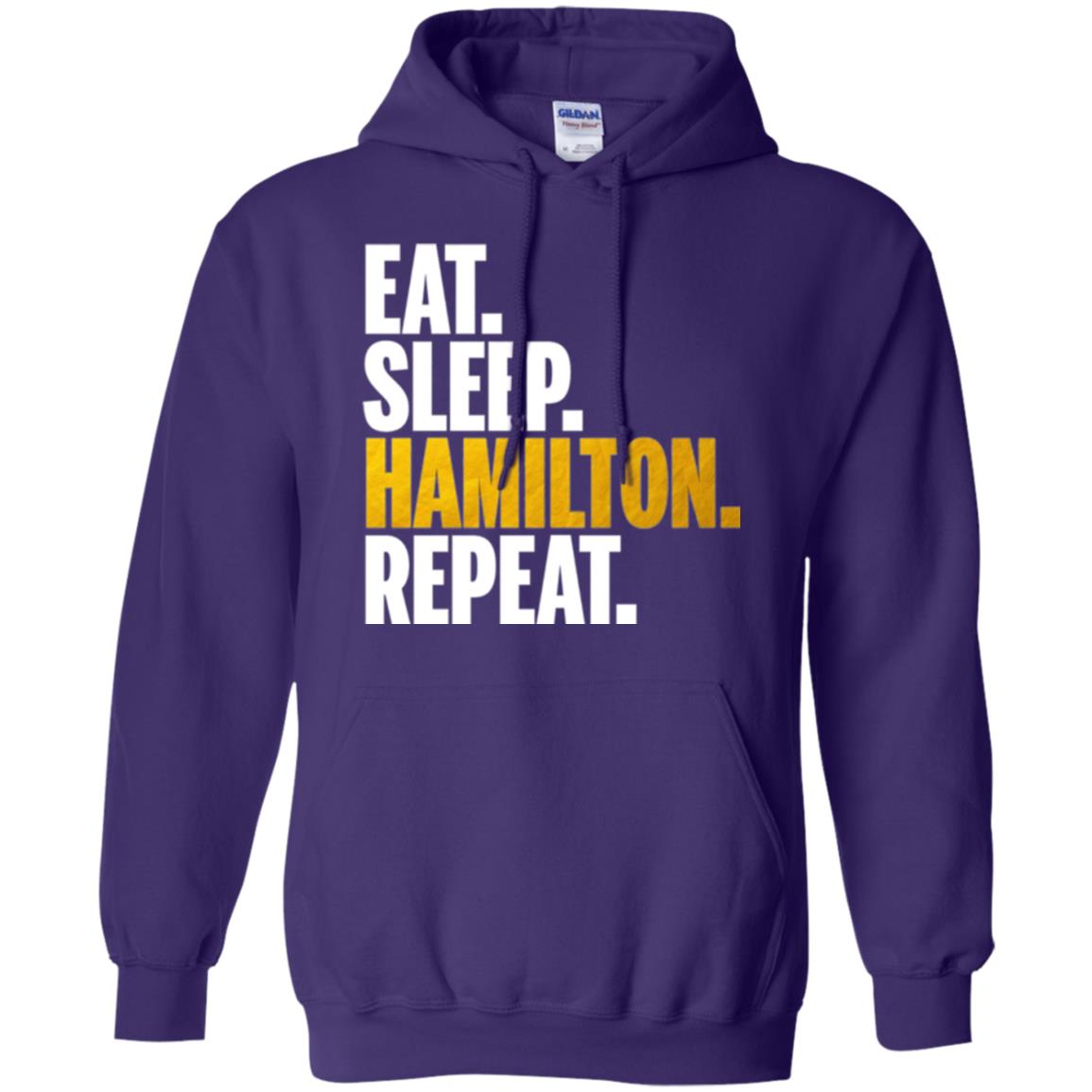 Hamilton T-shirt Eat Sleep Hamilton Repeat Purple