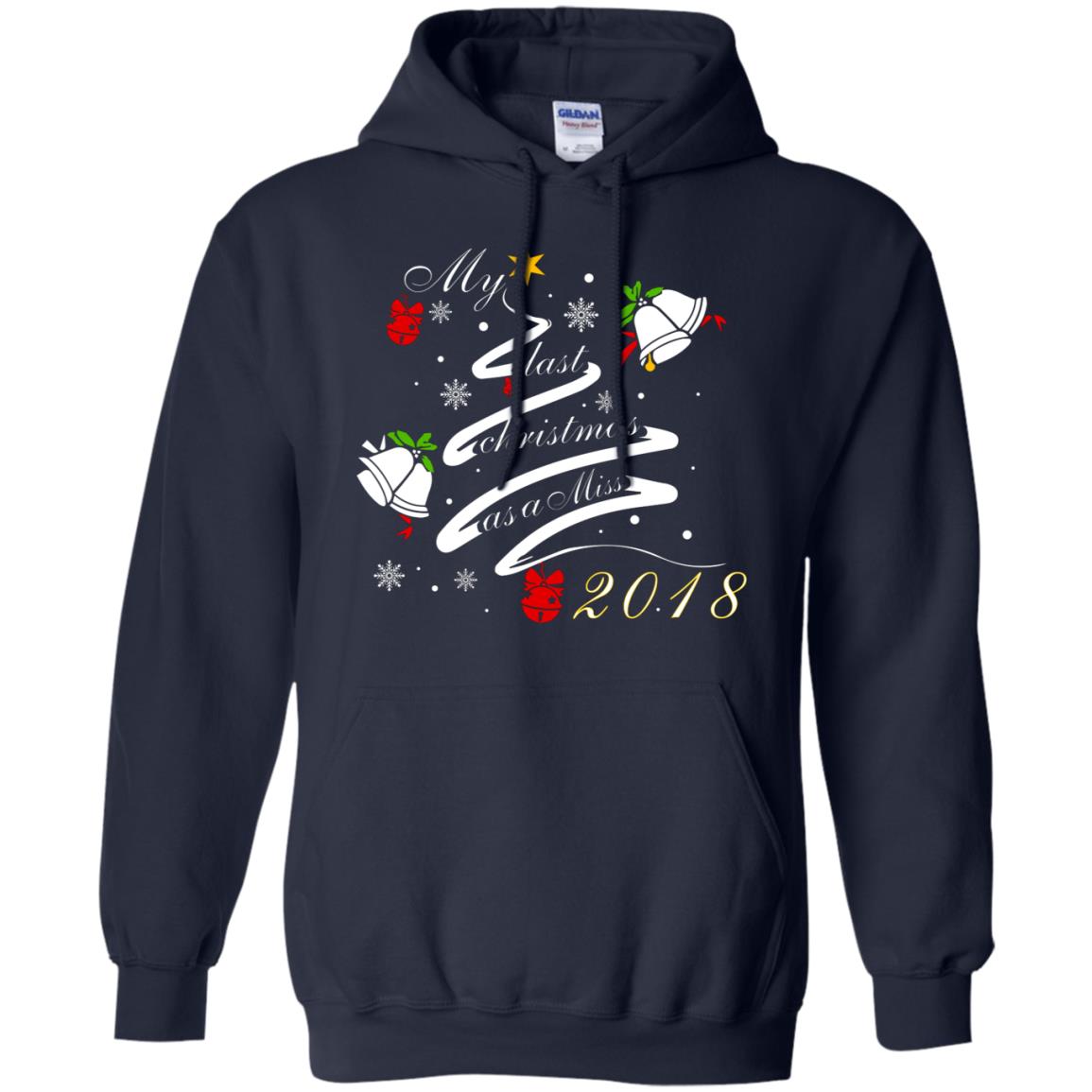 My Last Christmas As A Miss 2018 X-mas Shirt For Married Womens Navy