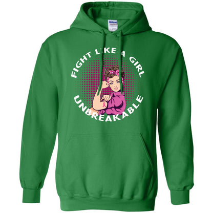 Fight Like A Girl Unbreakable Breast Awareness Shirt Irish Green