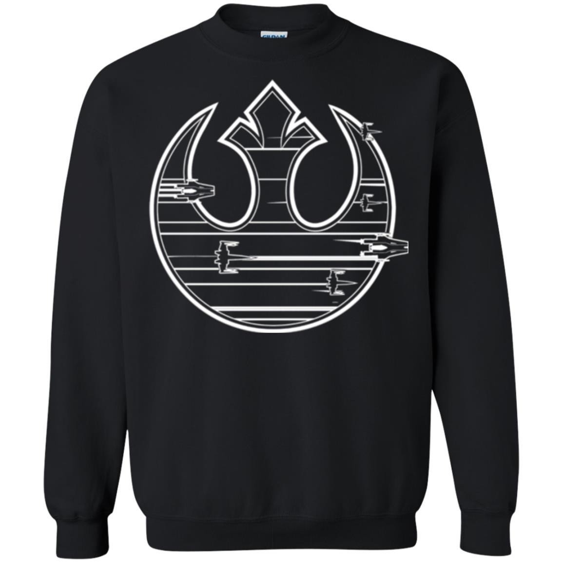 Film T-shirt Last Jedi Rebel Resistance Ship Logo Black