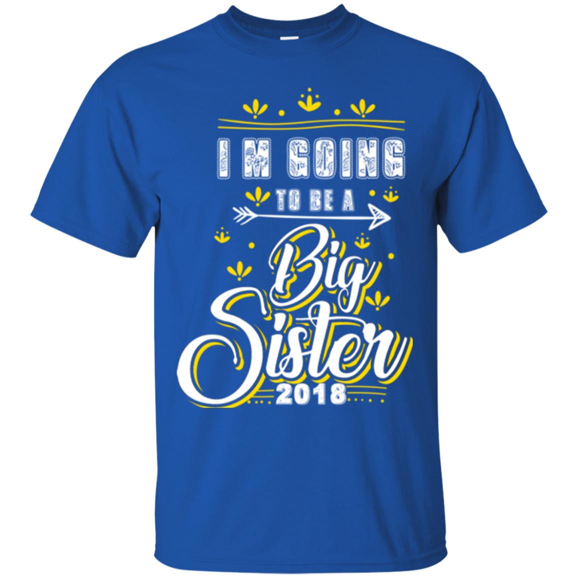 Family T-shirt I'm Going To Be A Big Sister 2018 Royal