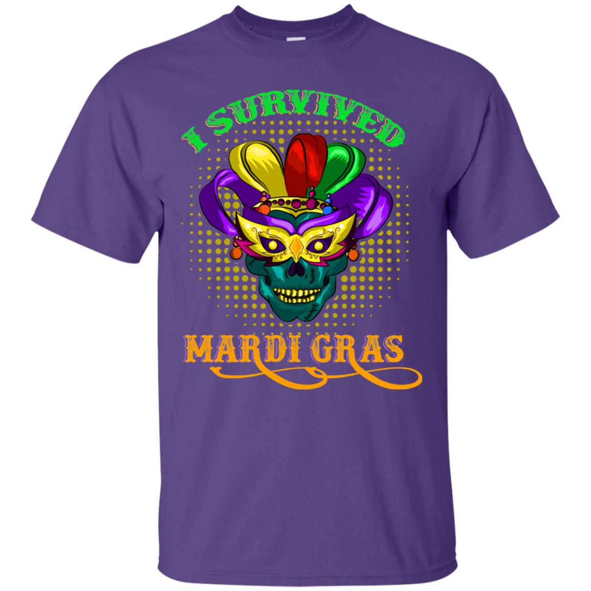 I Survived Mardi Gras Shirt Purple