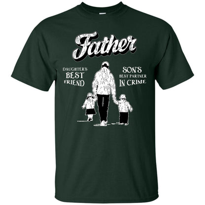 Father Is Daugther's Best Friend Son's Best Partner In Crime Shirt Forest
