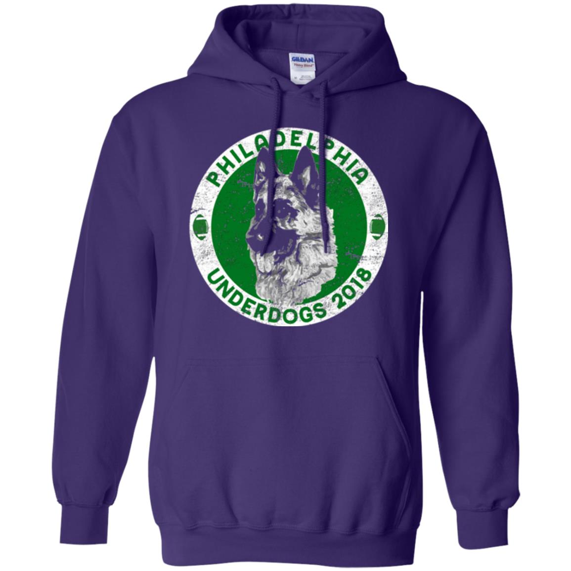 Dog Lover T-shirt Philadelphia Underdogs 2018 Distressed Purple