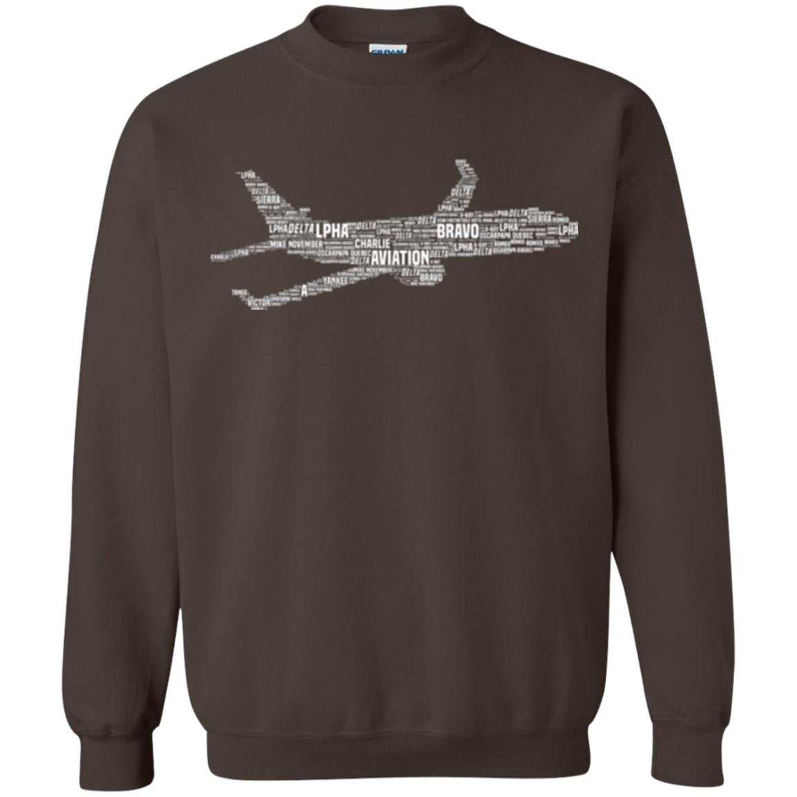 Alphabet Airplane Pilot T-shirt Dark Chocolate