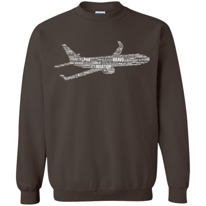 Alphabet Airplane Pilot T-shirt Dark Chocolate