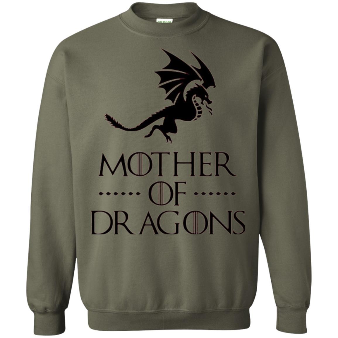 Throne Dragon T-shirt Mother Of Dragons Game Military Green