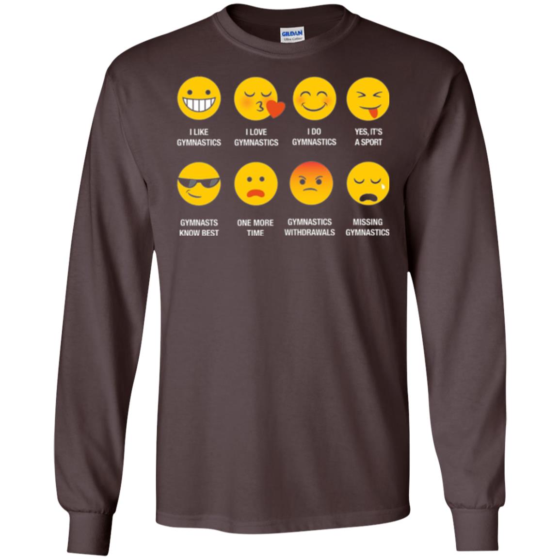Gymnastic Lovers T-shirt Emoji Dark Chocolate