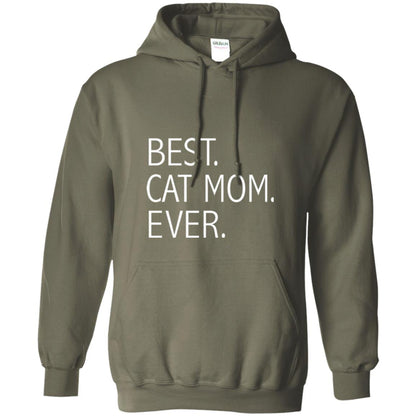 Funny Best Cat Mom Ever T-shirt Cute Cat Lady Military Green