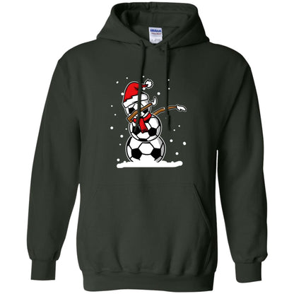 Christmas T-shirt Dabbing Snowman Ball Forest Green