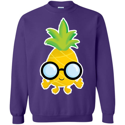 Funny Pineapple With Glasses For Boys Mens Shirt Purple