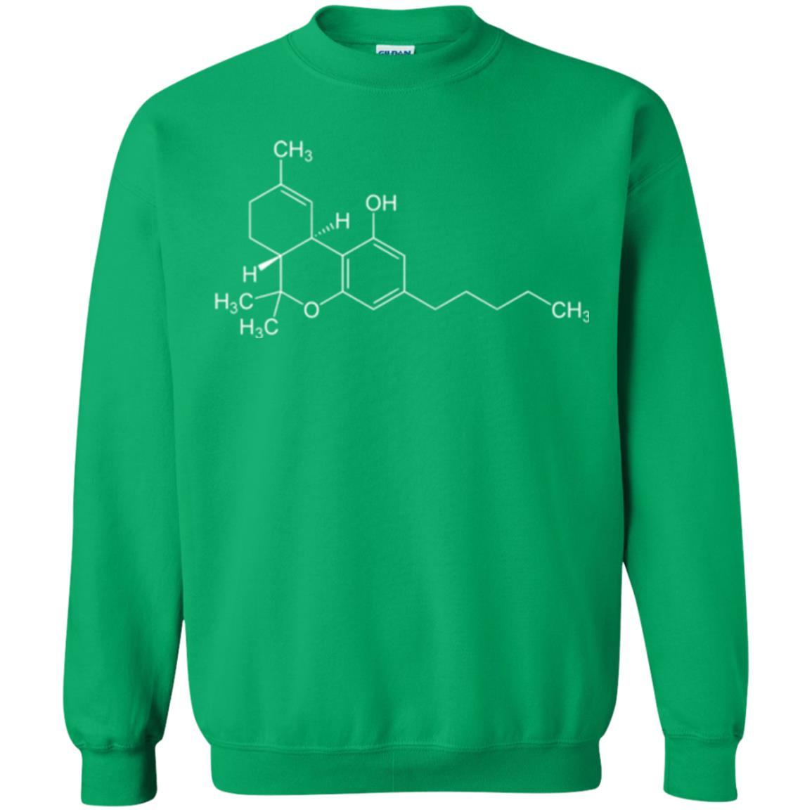 Cannabis T-shirt Thc Molecule Tetrahydrocannabinol Irish Green