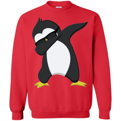 Christmas T-shirt Dabbing Penguin T-shirt Red