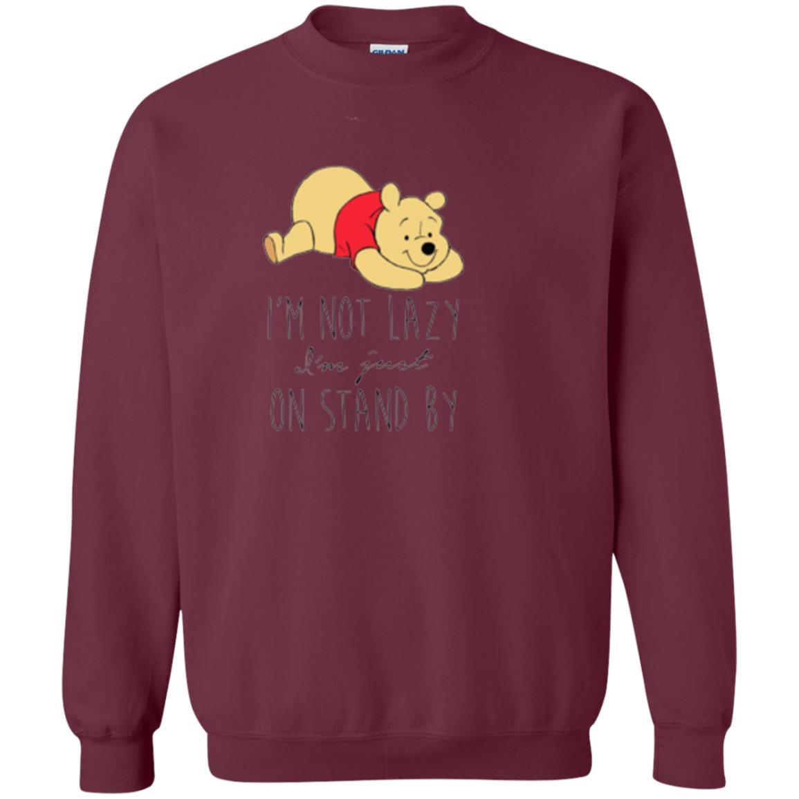 Cartoon T-shirt I'm Not Lazy I'm Just On Stand By Maroon