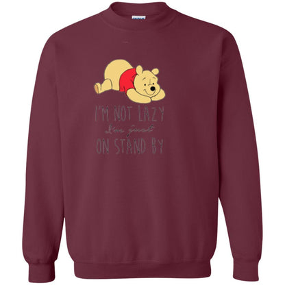 Cartoon T-shirt I'm Not Lazy I'm Just On Stand By Maroon