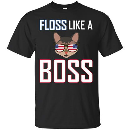 Floss Like A Boss Cat Shirt Black
