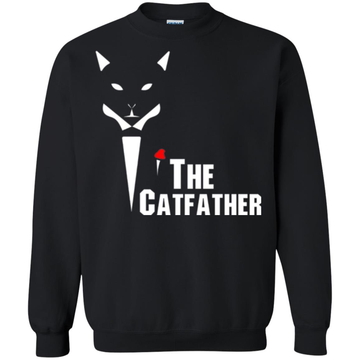Cat Dad Lover T-shirt The Catfather T-shirt Black