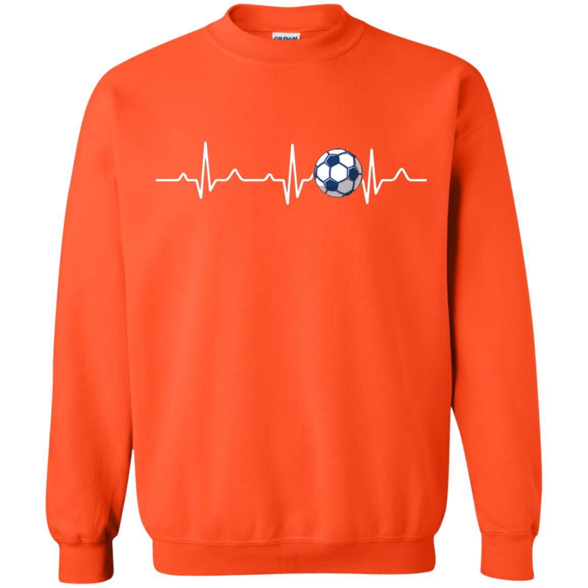 Heartbeat Soccer Lover T-shirt Orange