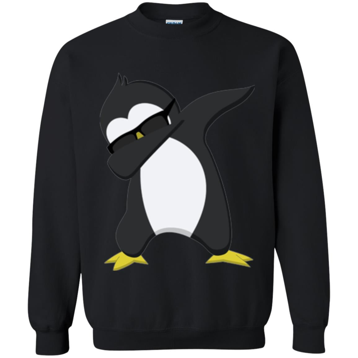 Chirstmas T-shirt Dabbing Penguin Black