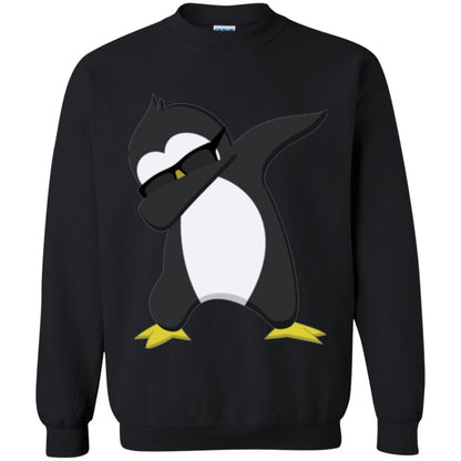Chirstmas T-shirt Dabbing Penguin Black