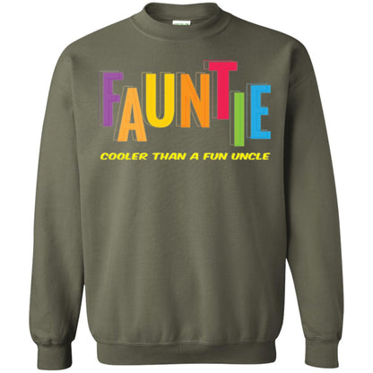Aunt T-shirt Fauntie Cooler Than A Fun Uncle Military Green