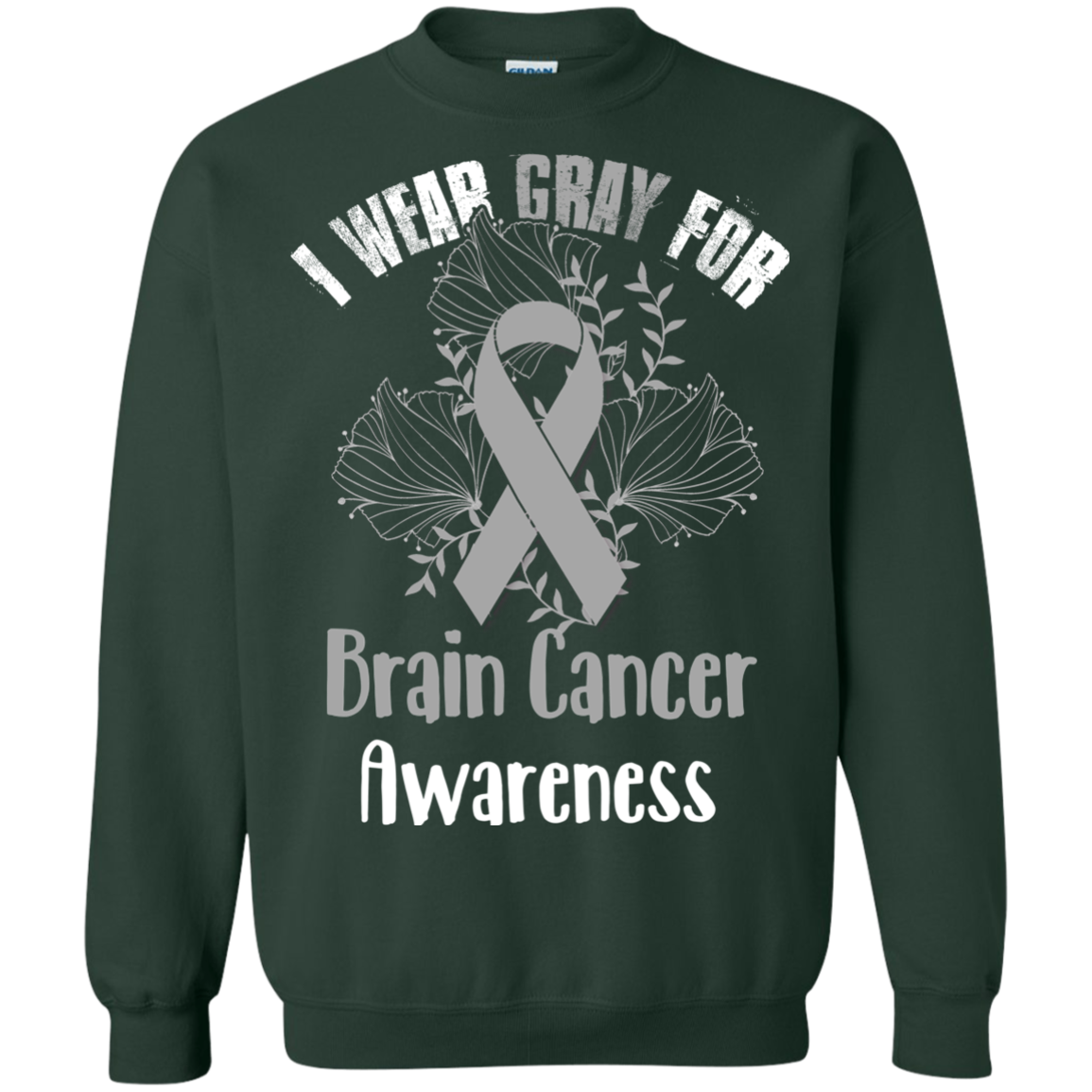 I Wear Gray For Brain Cancer Awareness T-shirt