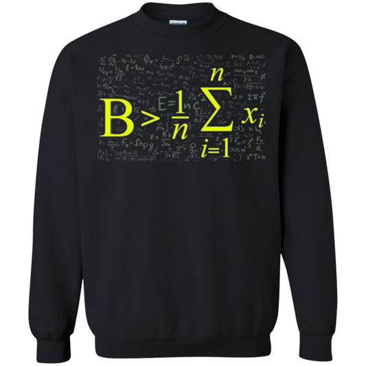 Be Greater Than Average Funny Math Lovers T-shirt Black