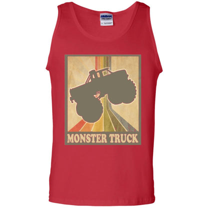 Vintage Big Size Truck Tee Retro Monster Truck T Shirt Red