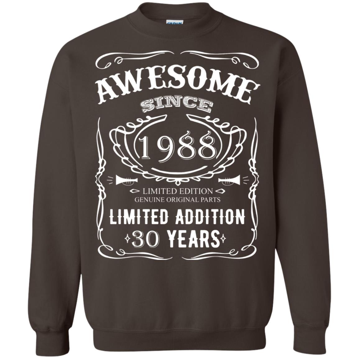 Awesome Since 1988 Limited Addition 30 Years 30th Birthday T-shirt Dark Chocolate