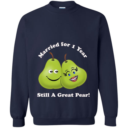 Married For 1 Year Still A Great Pear 1st Anniversary T-shirt Navy