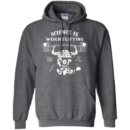 Science Is Weightlifting For The Brain Shirt Dark Heather