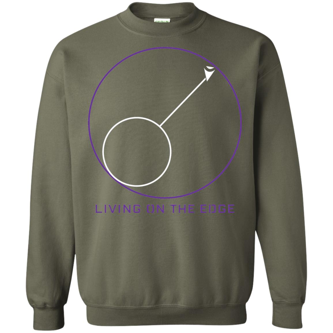 Gamer T-shirt Living On The Edge Run From The Storm Military Green